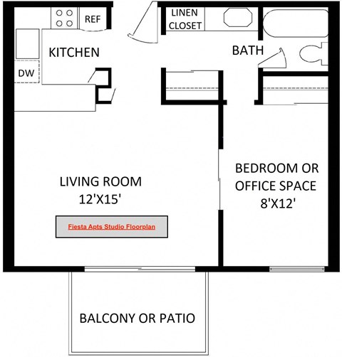 Jr 1 bedroom Fiesta Apts